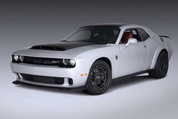 silver and black 2023 dodge demon muscle car