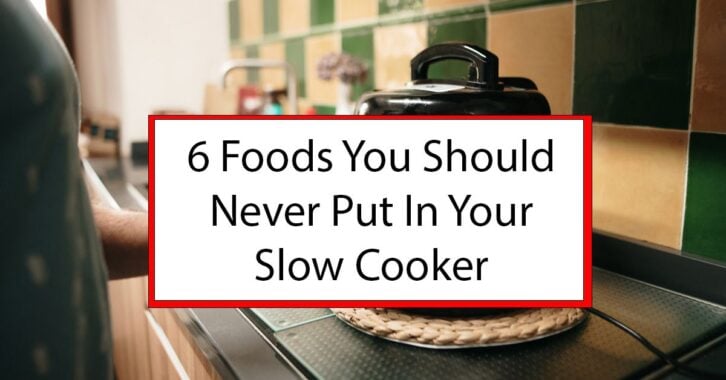 An image of someone using a slow cooker in their kitchen.