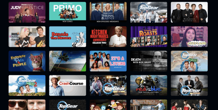 homepage of amazon freevee tv shows