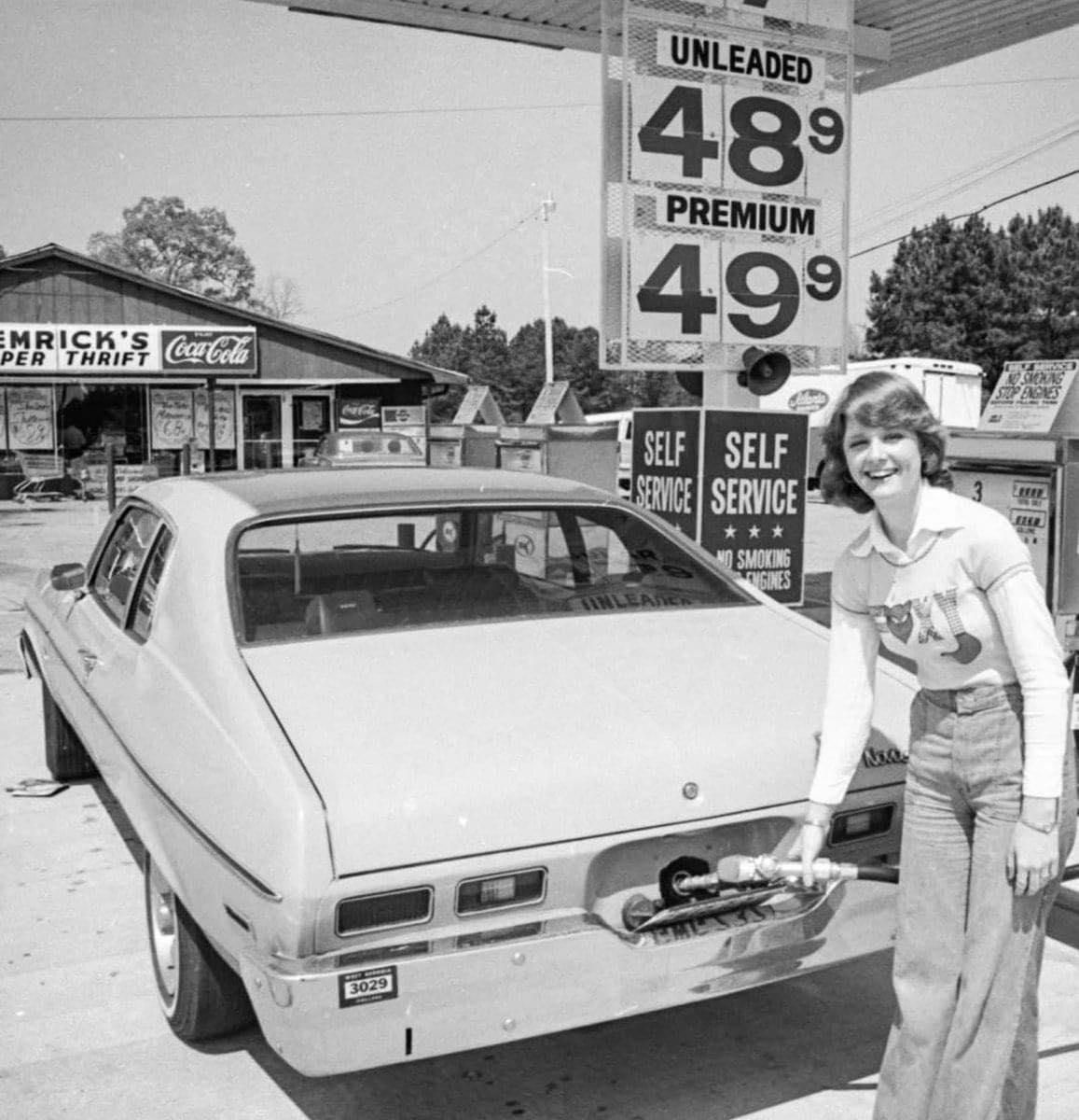Pumping gas in the 1970s
