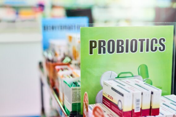 probiotics section in pharmacy