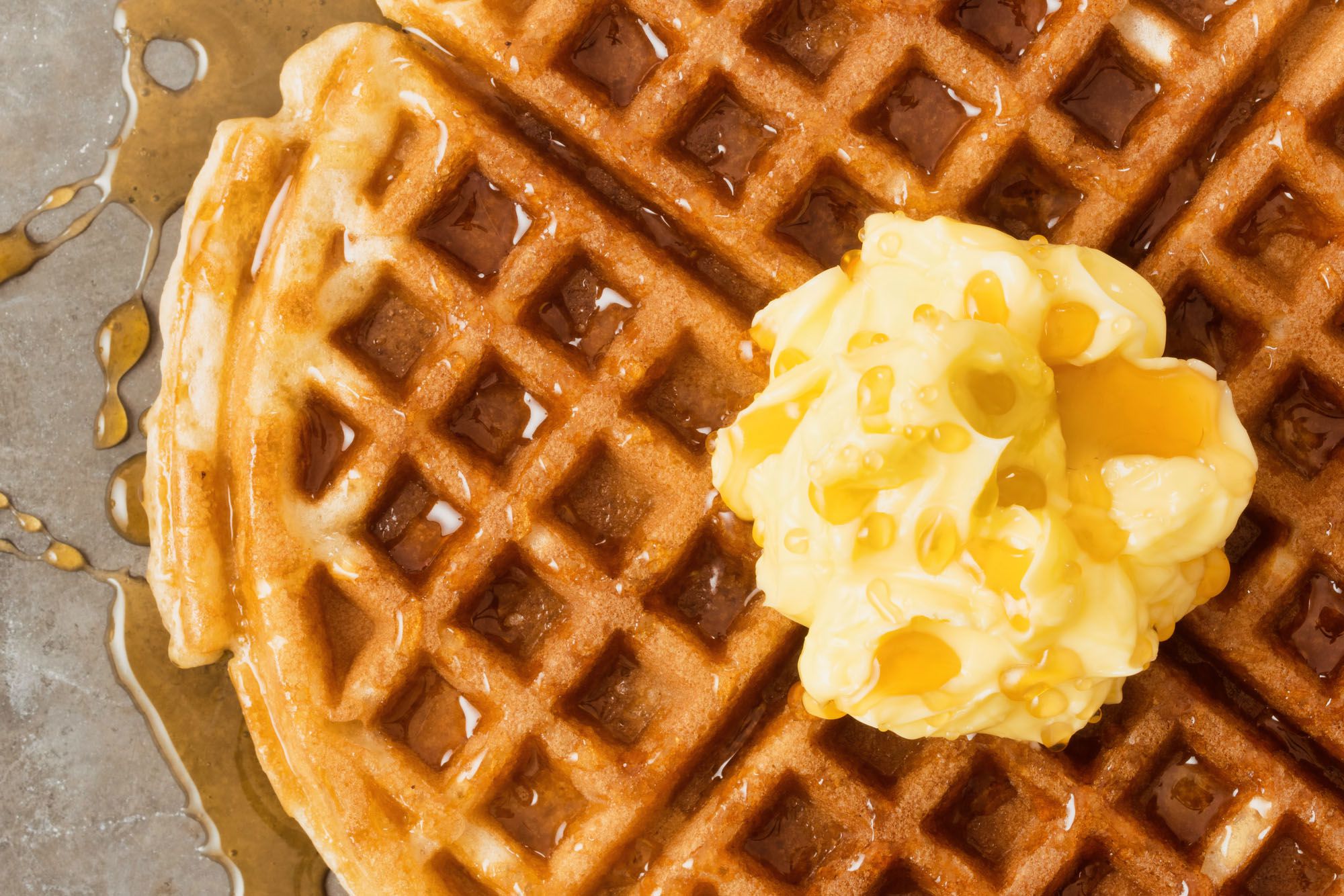 waffle with butter
