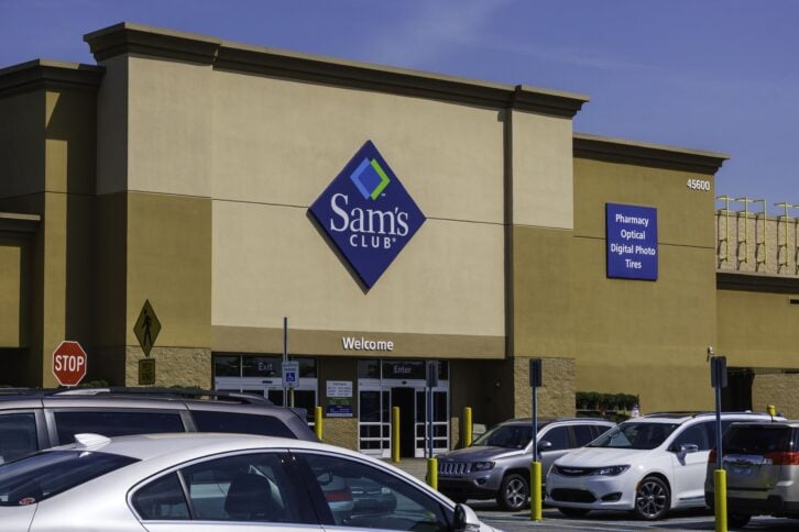 A Sam's Club location in Shelby Township, Michigan. Sam's Club is a membership warehouse chain owned and operated by Walmart.