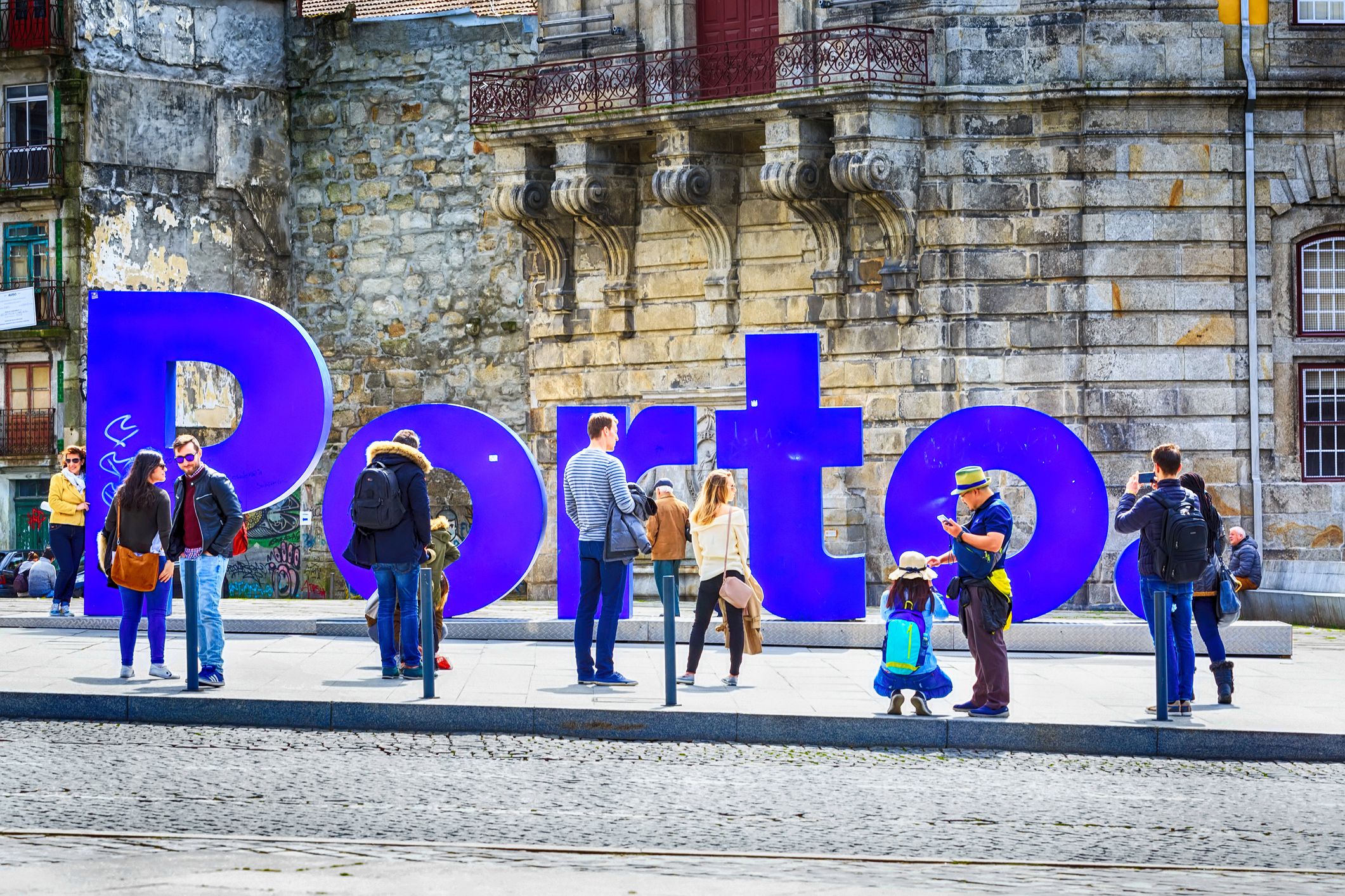 porto, portugal sign in old town