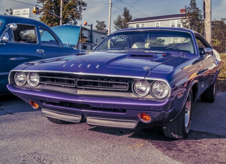Dartmouth, Nova Scotia, Canada - August 20, 2009  : 1971 Dodge Challenger at Annual A&W Community Cruise Event August 20, 2009, Woodside Ferry Terminal parking lot.