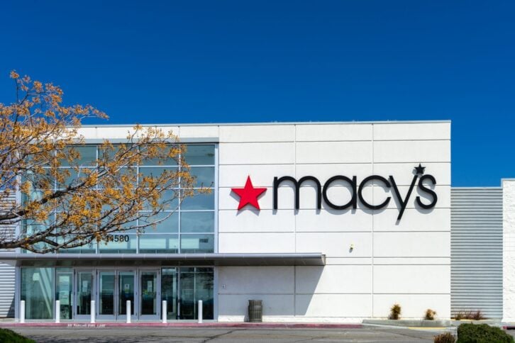 Victorville, CA / USA – April 13, 2020: Exterior of Macy’s department store, anchor store for the Mall of Victor Valley in Victorville, CA.