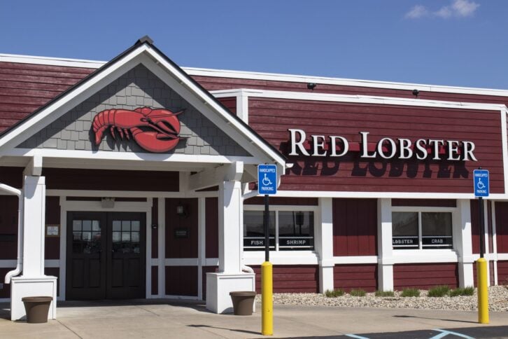 Indianapolis - Circa April 2020: Red Lobster Casual Dining Restaurant. Red Lobster is offering call ahead take out and delivery meals during social distancing.