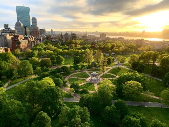 Boston Common, Charles River and Back Bay