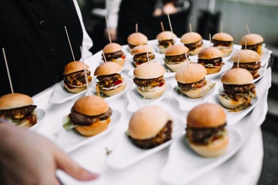 small burgers in a wedding