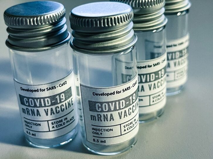 Series of Covid19 vaccine vials