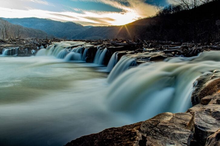 Sandstone Falls on the New River in West Virginia