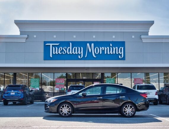 Houston, Texas USA 12-24-2021: Tuesday Morning storefront and building exterior in Houston, TX. Off-price retailer of home goods founded in 1974.