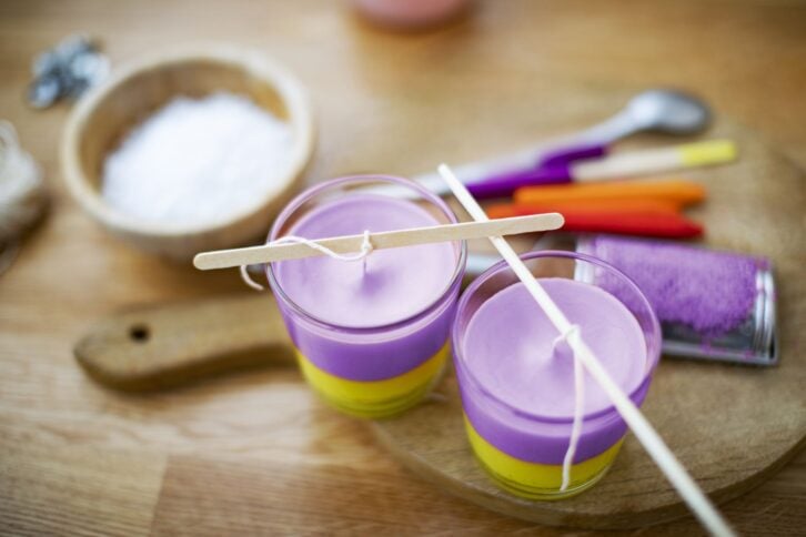 Homemade candles