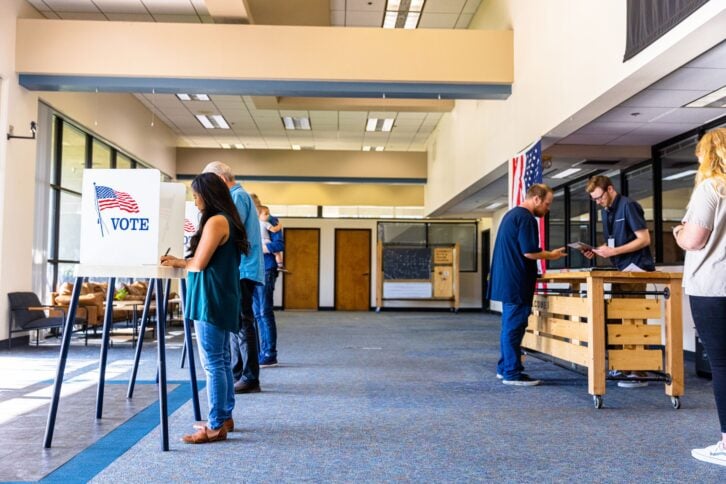 Americans Voting in an Election