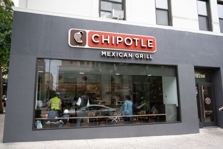 New York, NY, USA - June 3, 2022: A Chipotle Mexican Grill restaurant.