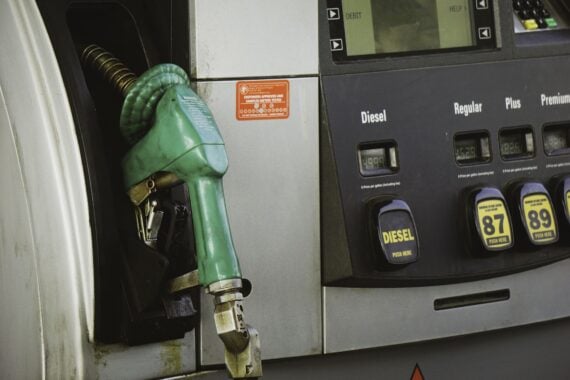 Gasoline pump and buttons