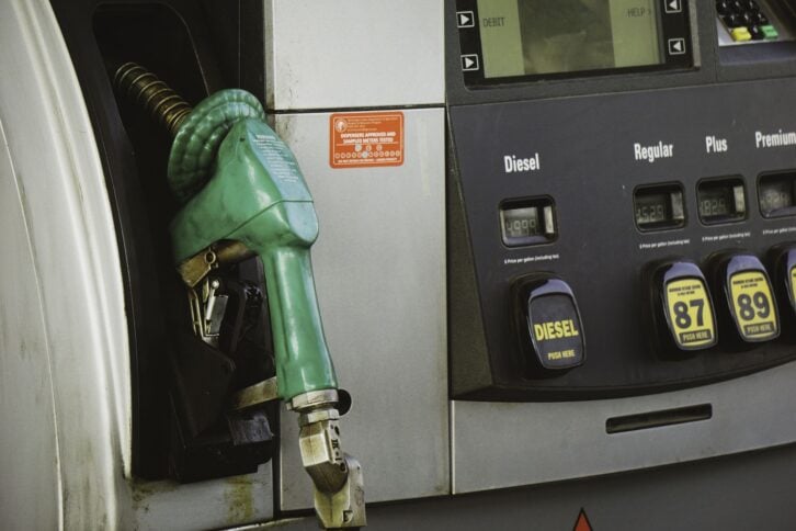 Gasoline pump and buttons