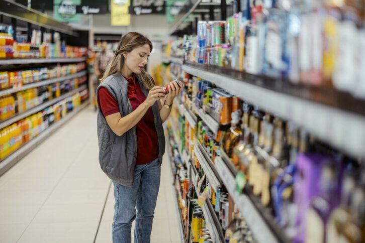 Female manager working at a grocery store