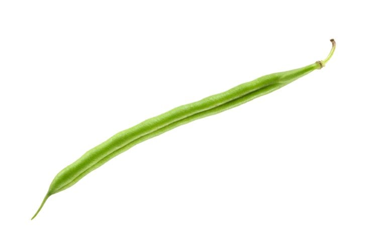 Green bean isolated on white
