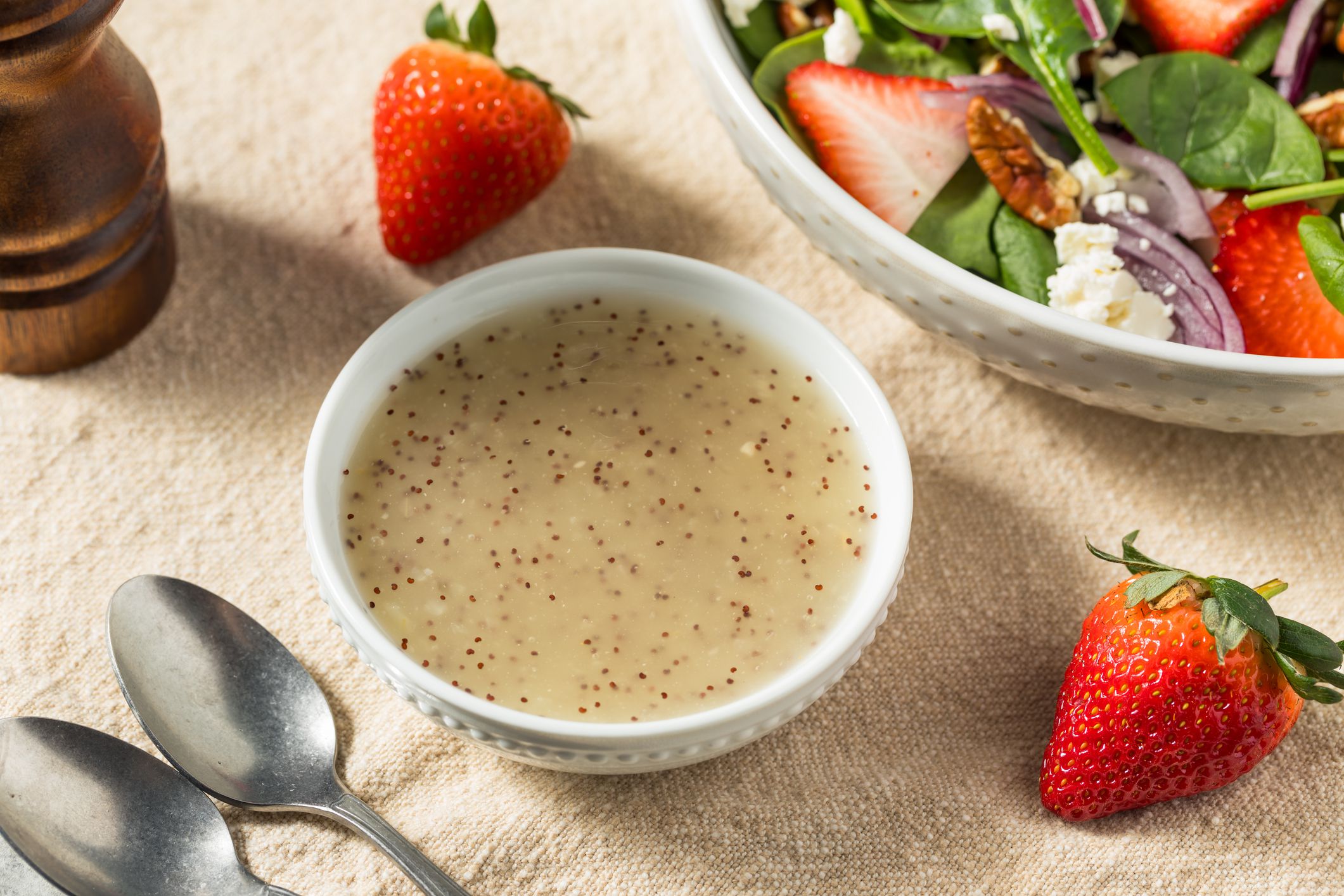 Homemade Healthy Poppyseed Dressing for a Green Salad