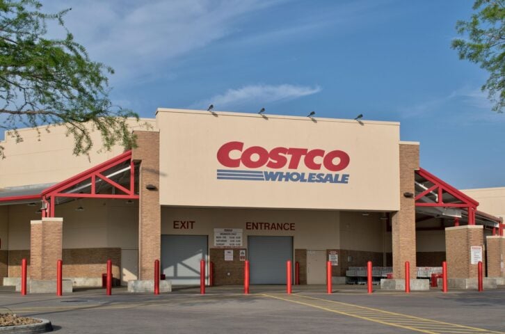 Houston, Texas USA 04-07-2024: Costco Wholesale club storefront exterior business company closed.