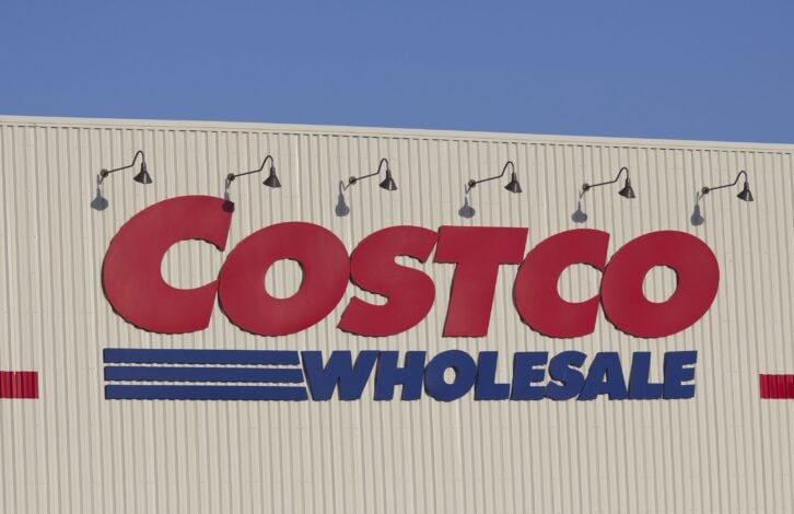 Warrenton, Oregon, USA - September 19, 2011: Costco store sign in Warrenton, Oregon in the late afternoon. Costco runs a chain of stores, selling all types of products from food and clothes to tools and books at lower prices.