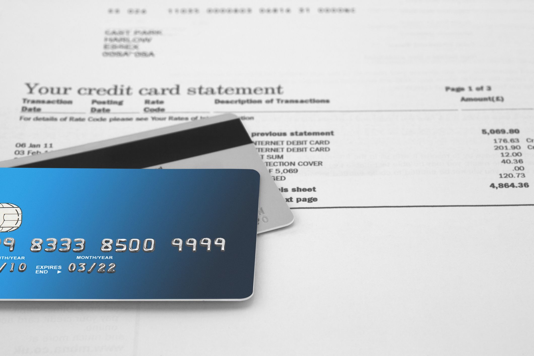 Credit Cards on Bank Statements