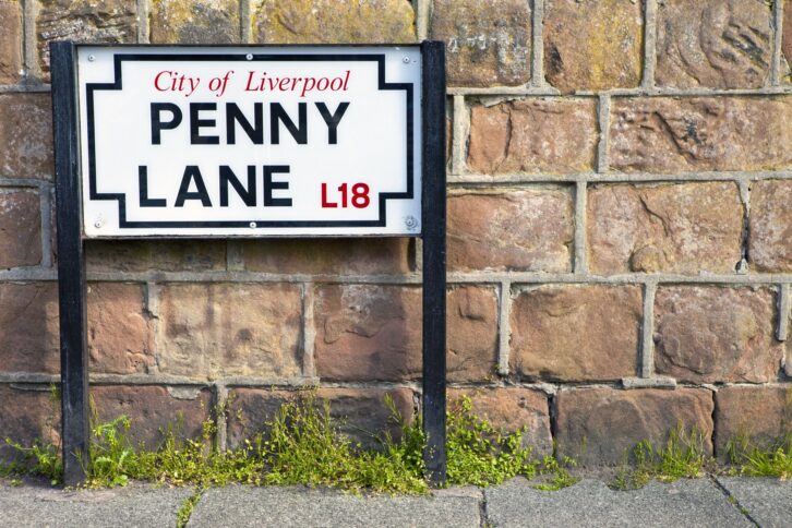 penny lane sign in liverpool
