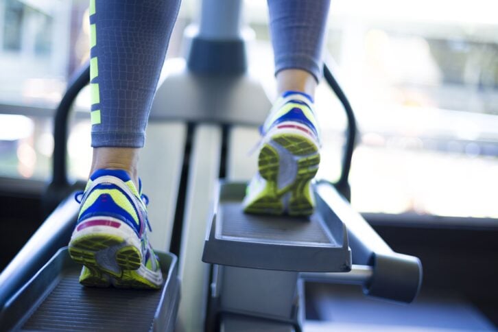 feet training on elliptical machine