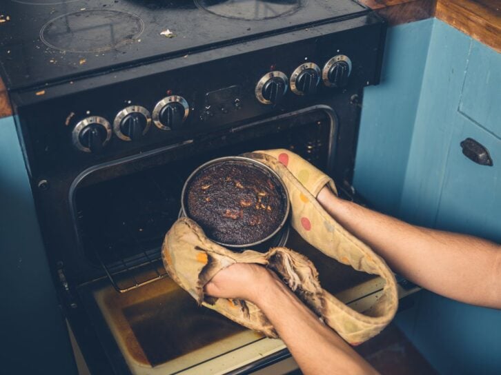 burnt cake