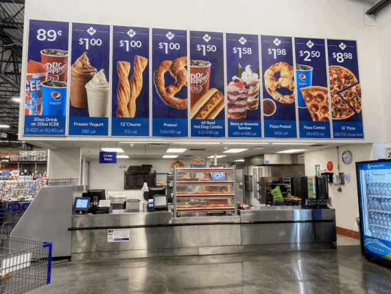 Sam's Club cafe counter