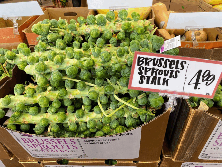 Trader Joe's brussels sprouts stalks