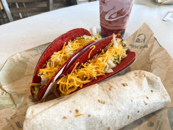 Taco Bell volcano menu items