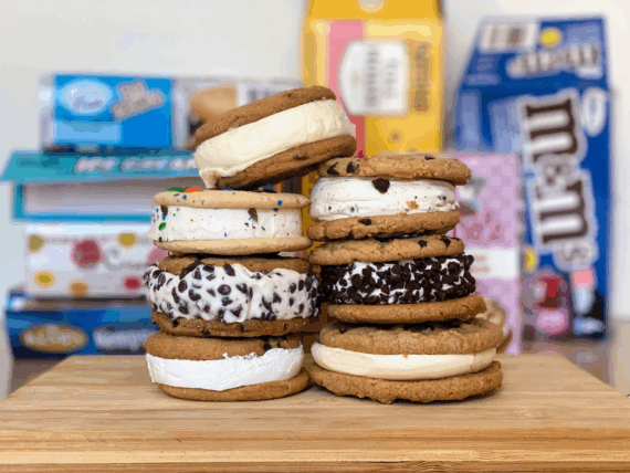 Ice cream chocolate chip cookie sandwich taste test cover photo
