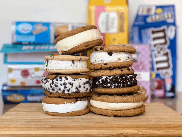 Ice cream chocolate chip cookie sandwich taste test cover photo