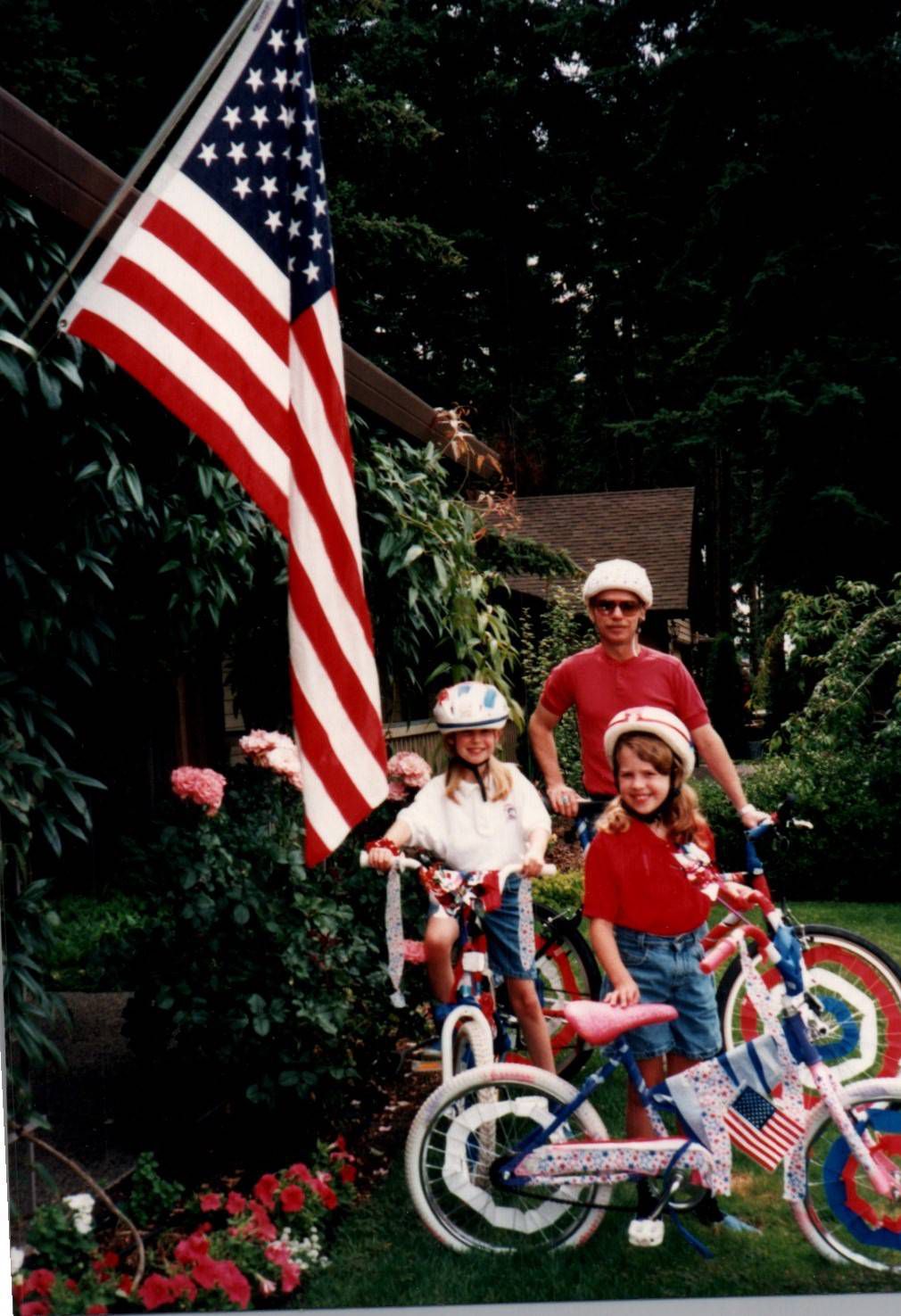 Getting Ready for the 4th of July Parade, 1996