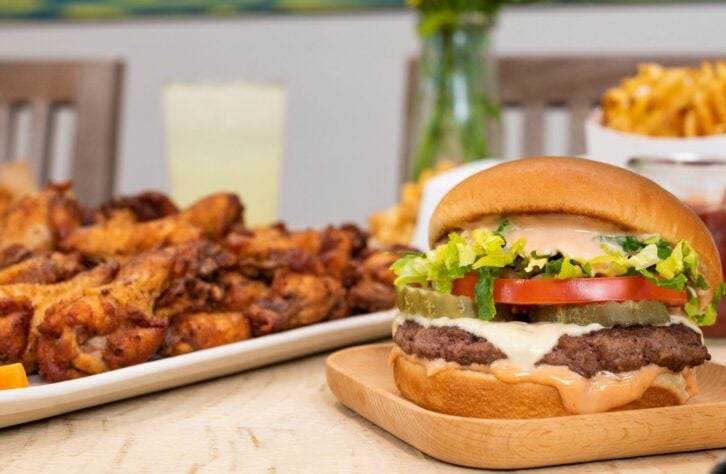 Little Blue Menu burgers and wings from Chick-fil-A