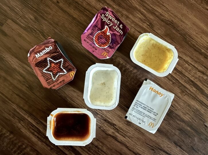 six types of mcdonald's dipping sauces