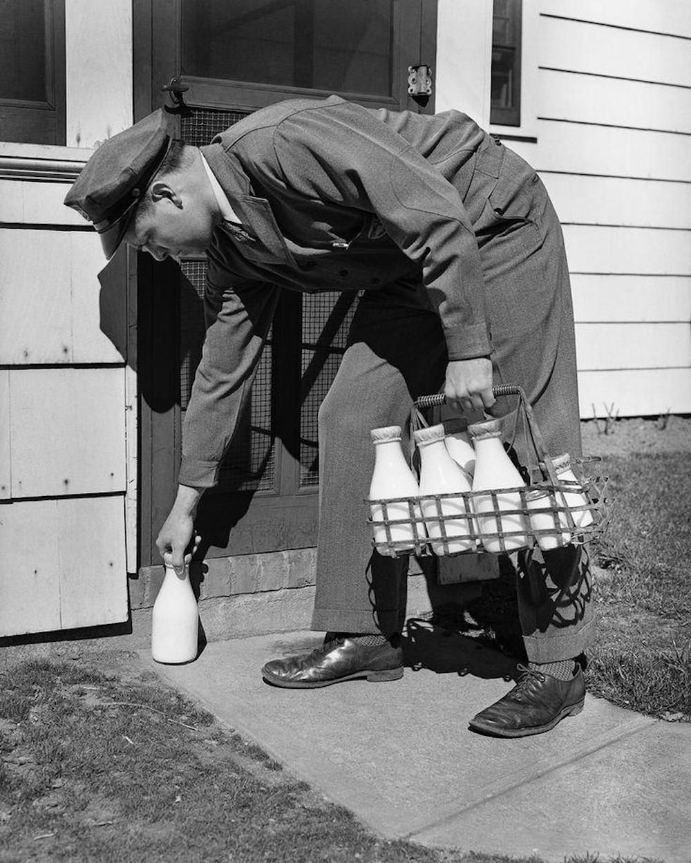 Milk Crate Delivery 1960s