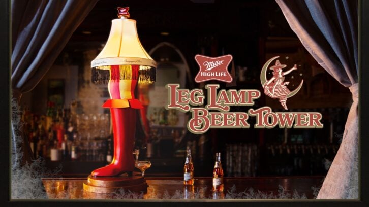 leg lamp beer tower