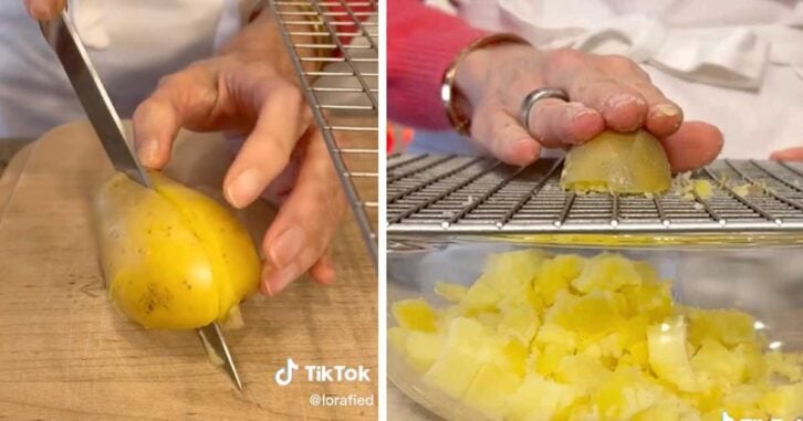 No Peel Mashed Potatoes Hack