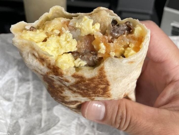 Taco Bell: $1 Cheesy Toasted Breakfast Burrito