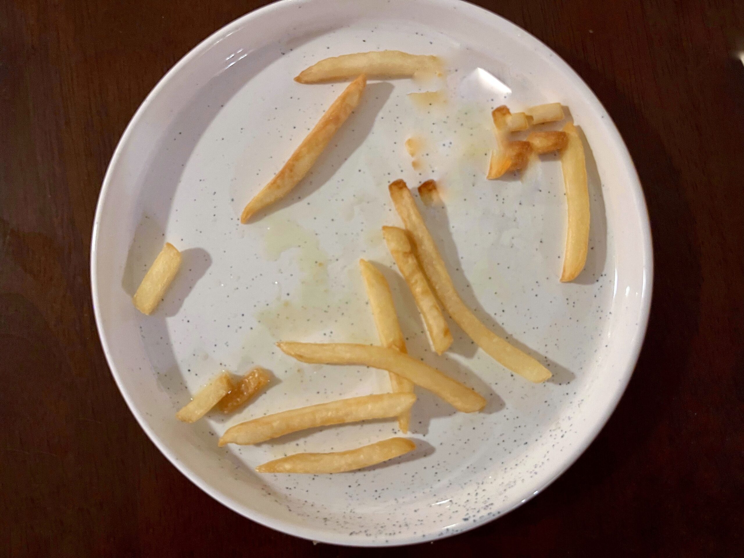 pan fried french fries reheated