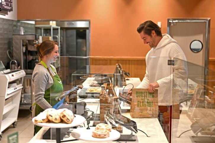 Craig Conover picks up his Valentine's Day You Pick 2® Meals At Panera For Him And His Girlfriend in Charleston, South Carolina.