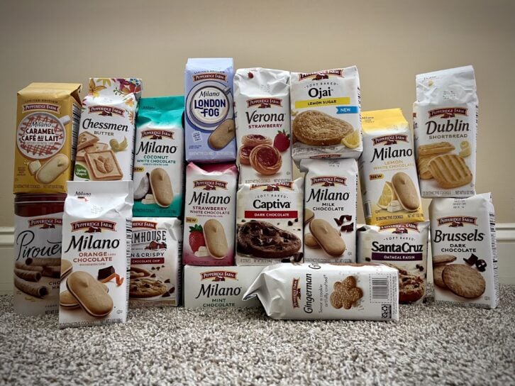 18 kinds of Pepperidge Farms cookies