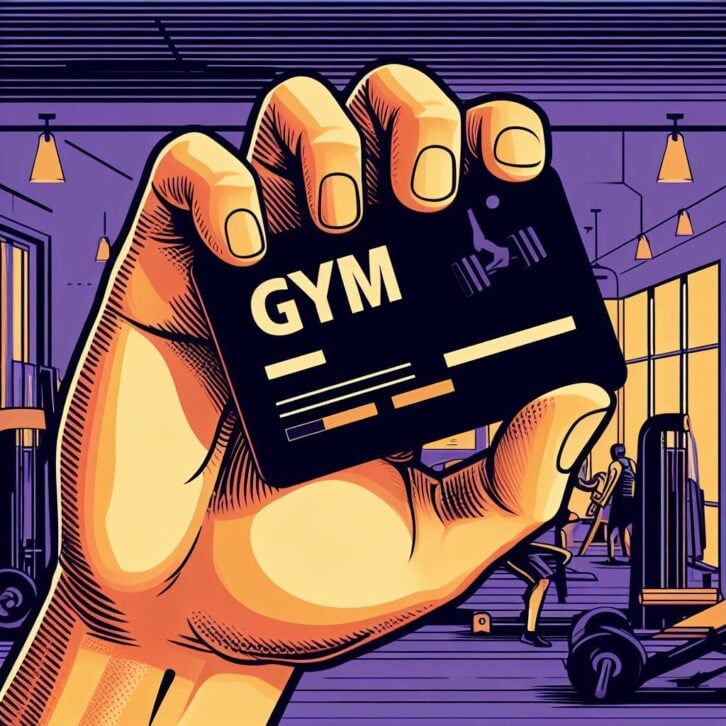 Planet Fitness black card illustration