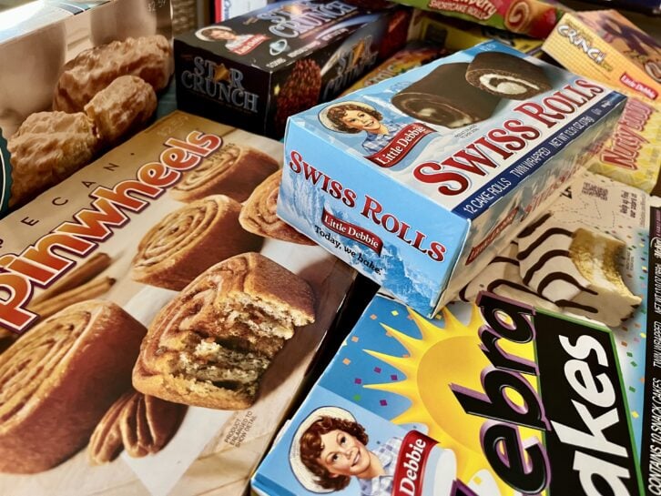 Assortment of Little Debbie snack boxes