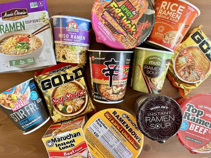 13 kinds of instant ramen