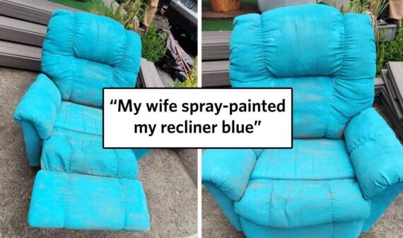 Spray-painted recliner thumbnail
