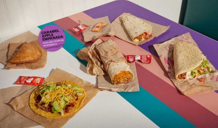 Taco Bell Decades menu items